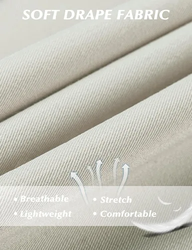 Vista 5 de Tapata Pantalones de pierna ancha para mujer, pantalones de vestir de cintura alta, casuales, elásticos, bolsillos para el trabajo y negocios