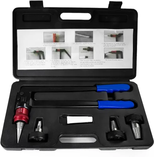Vista 3 de EFIELD PEX Kit de herramientas de expansión de rotación automática con cabezales expansores de 1/2 pulgadas, 3/4 pulgadas y 1 pulgada, (TOOL022)