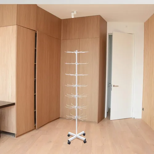 Vista 7 de Chunful Soporte de exhibición al por menor de 7 niveles, estante giratorio de 360° con altura móvil y ajustable para aretes, llaveros, sombreros