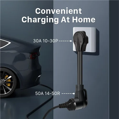 Vista 8 de Cable adaptador de cargador EV de 50 amperios a 30 amperios, Nema 10-30P macho a 14-50R hembra conector de alimentación para carga de nivel 2