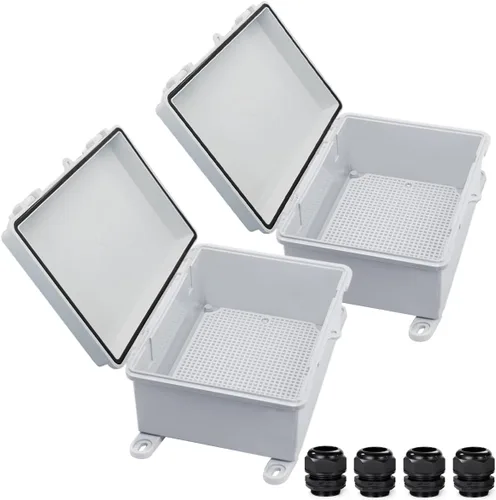 Vista 29 de Caja Eléctrica Impermeable a Prueba de Polvo Caja de Conexiones Resistente a la Intemperie IP67 Carcasa de Plástico ABS Caja de Proyecto
