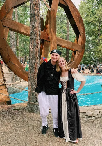 Vista 3 de HOMELEX Vestido renacentista para mujer, disfraz de elfo medieval, talla grande, disfraz de festival Ren Faire Midevil