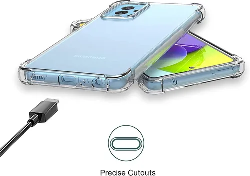 Vista 5 de Funda para Samsung Galaxy A52 5G, funda protectora de TPU suave y delgada con parachoques de esquina, funda delgada y duradera para teléfono