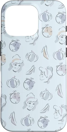 Vista 20 de Disney Carcasa para iPhone 17, diseño de acuarela de Cenicienta, color azul