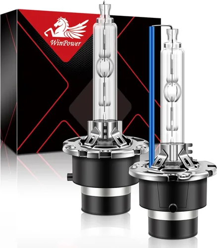 Vista 8 de WinPower D1S foco de faro delantero de xenón HID, 8000K azul hielo blanco 35W, base de cánulas de metal, haz alto y bajo, luces de repuesto, paquete