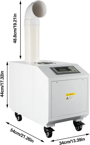 Vista 8 de Humidificador ultrasónico industrial 6.6 lbs/h, humidificador de aire comercial de gran volumen para taller almacén vegetal fresco para espacios