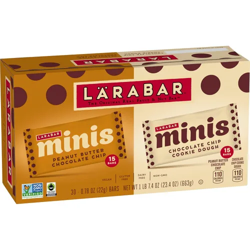 Vista 11 de Larabar - Mini barras de masa de galletas con chispas de chocolate, barra vegana de frutas y nueces sin gluten, barras de 0.78 onzas, 20