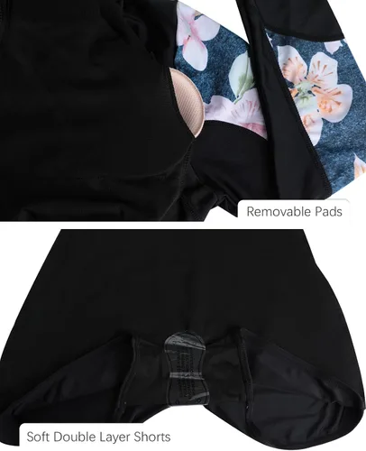 Vista 17 de ECUPPER Traje de baño de una pieza de manga larga para mujer, con cierre Boyleg, protector de erupción, cobertura de traje de baño de surf, traje