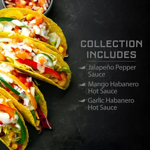 Vista 8 de Melinda's Paquete variado suave y salvaje, juego de regalo de salsa picante gourmet con variedad de sabores frescos, incluye jalapeño, mango y ajo