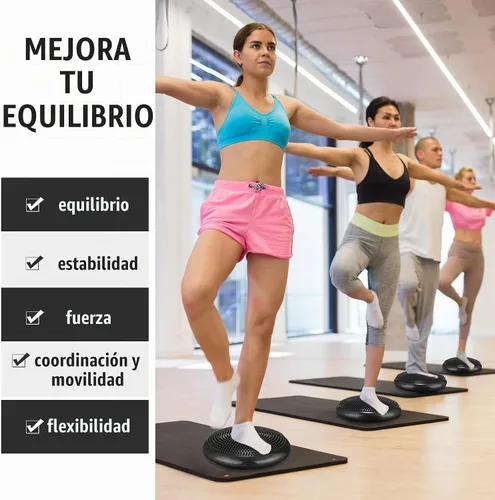 Vista 4 de Jerify 4 Piezas Cojín de Equilibrio Inflable Flexible para Asiento Oscilante, Almohadilla de Equilibrio de Estabilidad, Disco de Equilibrio, Asiento