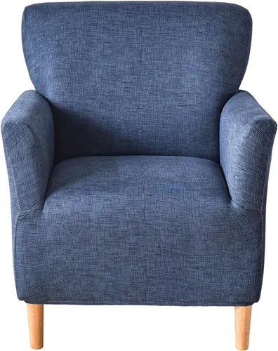 Vista 42 de CRFATOP - Funda elástica para sillón de mediados de siglo moderno de 1 pieza, fundas de silla de acento de jacquard con brazos, fundas de silla
