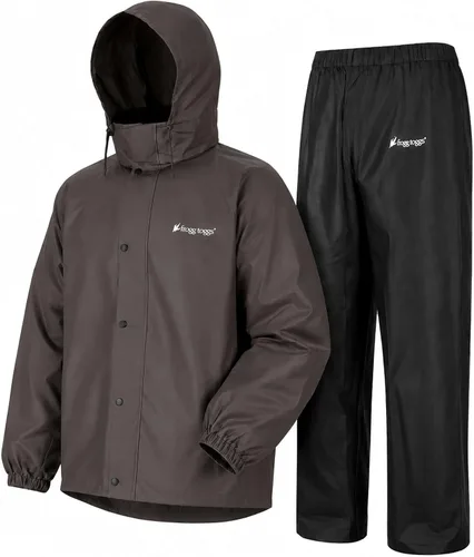 Vista 11 de FROGG TOGGS Traje de lluvia impermeable transpirable clásico de 3 capas para hombre, para todos los deportes Azul real/Negro