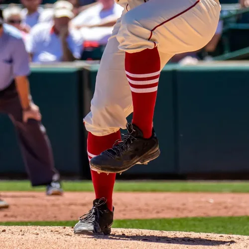 Vista 5 de MadSportsStuff Dugout 3 Stripe Baseball Socks Over the Calf Length (Multiple Colors)