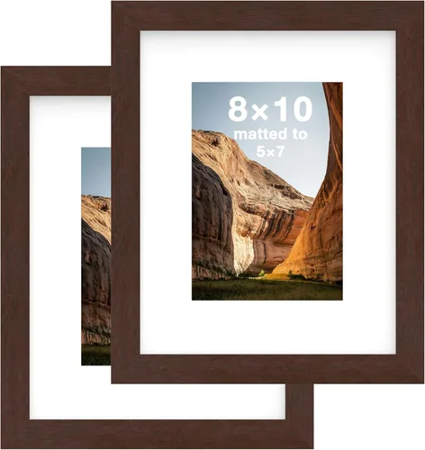 Vista 29 de FrameWorks Marcos de fotos clásicos de madera 4x6 con vidrio templado, color negro, paquete de 2