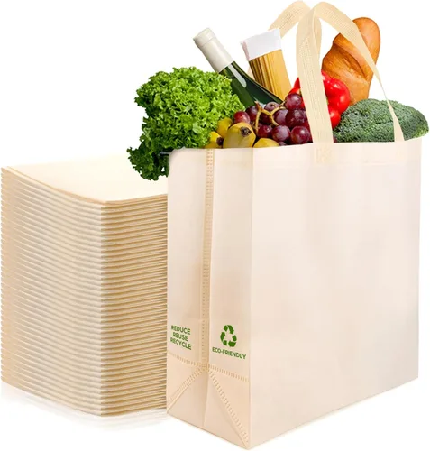 Vista 12 de Simply Cool Paquete de 200 bolsas de compras negras reutilizables ecológicas de 12.6 x 6.3 x 11.8 pulgadas, duraderas, ecológicas, reciclables