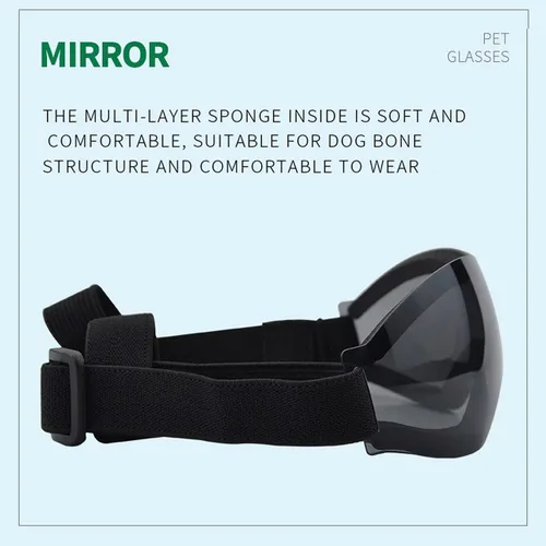 Vista 6 de Gafas de sol para perros pequeños, gafas para perros con correa ajustable, protección UV, adecuadas para perros pequeños Estilo liso-Multicolor