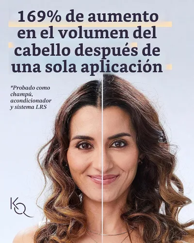Vista 2 de Keranique Champú voluminizador para reparación del cabello, crecimiento y adelgazamiento del cabello – Queratina, biotina, mentol y niacinamida