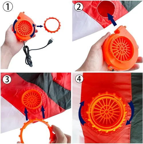 Vista 6 de Novint Disfraz inflable de Santa Costome unisex para adultos, divertido para Halloween, Navidad, fiesta de cosplay (con soplador)