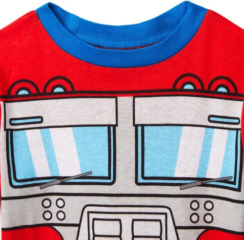 Vista 6 de Transformers Conjunto de pijama de algodón de 4 piezas para niño pequeñogrande