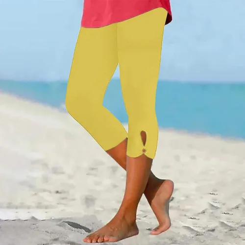 Vista 179 de Pantalones capri para mujer, estilo casual, de verano, elásticos, de cintura alta, pantalones de yoga, ajuste atlético, pantalones deportivos