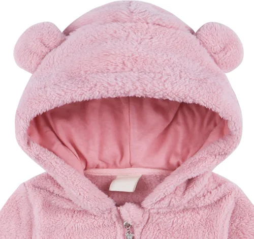 Vista 2 de AIMISYOU Ropa de bebé recién nacido, chaqueta de forro polar, ropa neutra con capucha de invierno