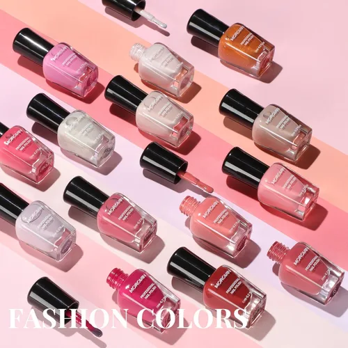 Vista 8 de Morovan - Juego de esmalte de uñas rosa: kit de esmalte de uñas para dedos en tonos burdeos otoñal, vino tinto oscuro, rojo cereza, rosa intenso
