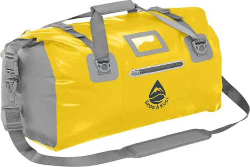 Vista 21 de Skog Å Kust Duffelsak - Bolsa de lona impermeable resistente para deportes, viajes y más, tamaños de 40, 60 y 90 litros, Negro, Deportivo/resistente