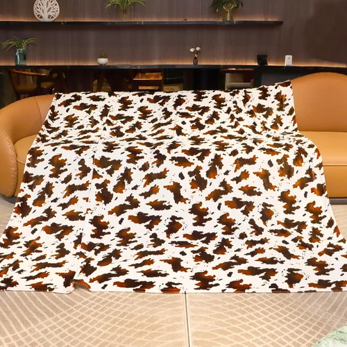 Vista 23 de Manta de vaca para niños de 40 x 50 pulgadas, ropa de cama de forro polar ultrasuave para niños y niñas, manta ligera para cochecito de bebé, bonita