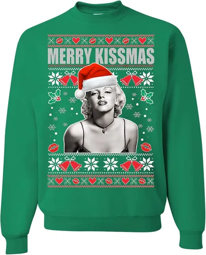 Vista 51 de wild custom apparel Suéter feo de Navidad a la moda más reciente de la colección 3 sudadera de cuello redondo Negro