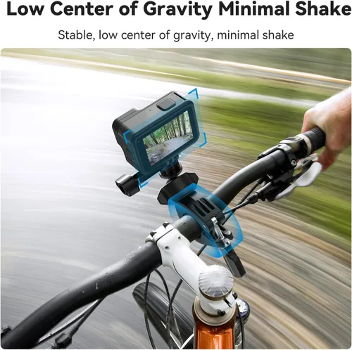 Vista 3 de Adaptom Soporte de bicicleta para motocicleta, soporte de abrazadera para manillar, accesorios de montaje para GoPro Insta360 DJI Action Phones