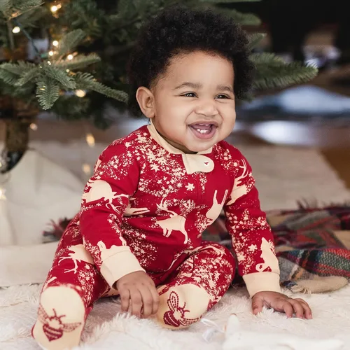 Vista 3 de Burt's Bees Baby - Pijama para niña, con cremallera delantera y pies cerrados antideslizantes, de algodón orgánico 100%, para niñas pequeñas