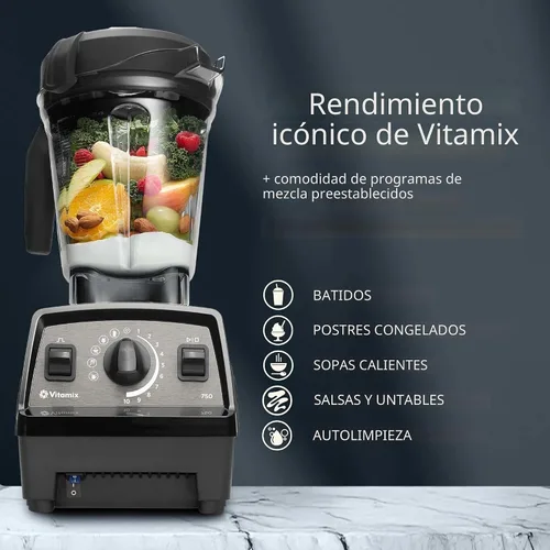 Vista 2 de Vitamix Licuadora de la serie Propel 750 con cuatro programas de mezcla, programa auto-limpiante, licuadora de grado profesional para batidos, sopas