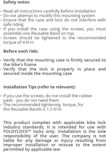 Vista 10 de Seatylock FoldyLock Mini Candado Plegable para Bicicleta - Candado de Bicicleta Ligero Patentado de Servicio Pesado - Protector Antirrobo con Llave
