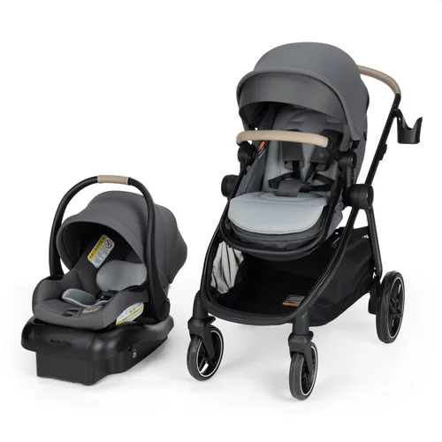 Vista 18 de Maxi-Cosi Zelia Pro - Sistema de viaje 5 en 1 con asiento de automóvil Mico Pro y cochecito de bebé, asiento reversible, ruedas grandes, mango