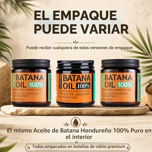 Vista 5 de Aceite de batana 100% crudo para cabello de Honduras, 4.06 onzas líquidas