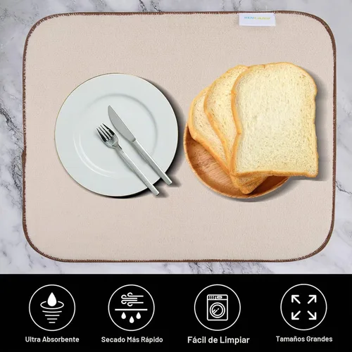 Vista 6 de SINLAND Tapete de microfibra para secar platos, almohadilla de cocina de 16