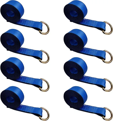 Vista 33 de Mega Cargo Control 1 paquete de correas de lazo de anillo D, amarres de remolque negros de 2 pulgadas para ensamblajes de elevación de ruedas