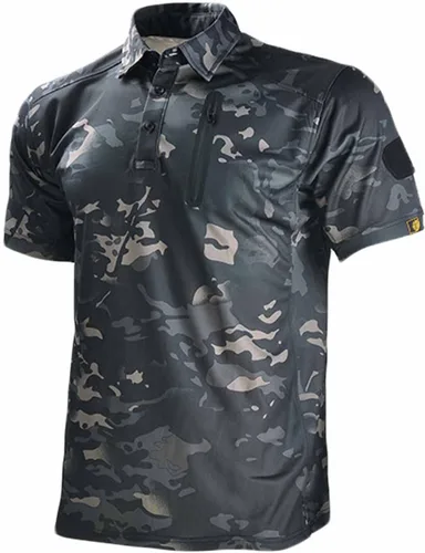 Vista 17 de HARGLESMAN Polo táctico de manga corta para hombre (S-3XL)