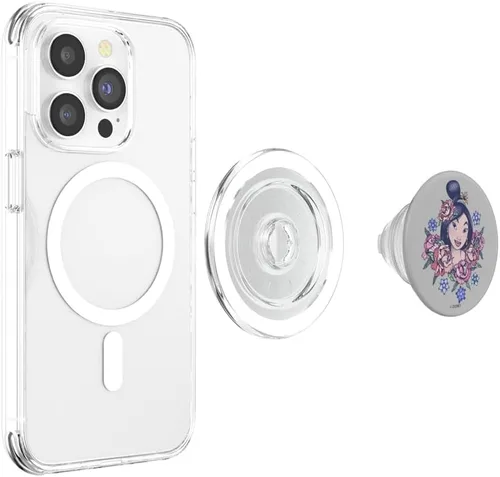 Vista 4 de Disney Mulan - Retrato floral vintage PopSockets MagSafe PopGrip para iPhone