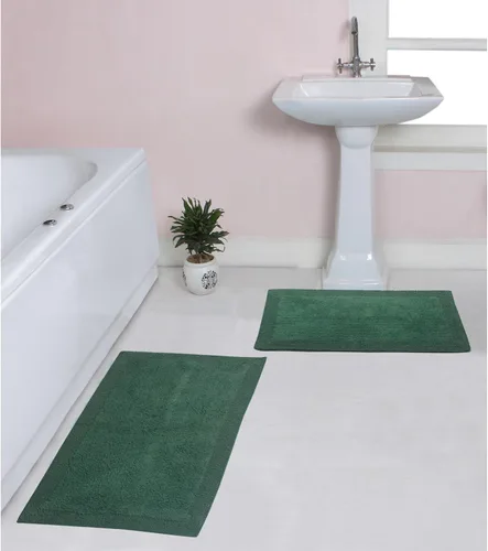 Vista 20 de Home Weavers Luxury Collection 100% Cotton Reversible Bathroom Rugs Set, Washable Rug, Soft Cotton Extra Soft and Absorbent Bath Rug, Kitchen Mat, 2