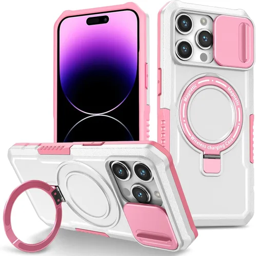 Vista 60 de Funda magnética para iPhone 11, soporte de anillo con ventana corrediza, funda protectora mate a prueba de golpes para iPhone 11 6.1, fundas