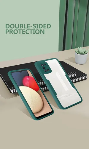Vista 7 de Funda compatible con Realme 7 Pro, compatible con Realme 7 Pro, protector de pantalla integrado 2 en 1, color verde