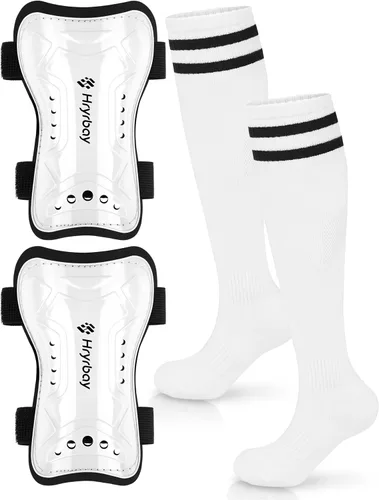 Vista 8 de Hryrbay Kids Soccer Shin Guards and Socks Toddler Soccer Shin Pads Protective Defender Gear for Boys Girls Ages 3-15 Great for Training, Matches