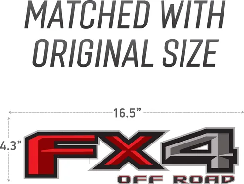 Vista 2 de FX4 - Calcomanías todoterreno para camiones F150 Super Duty 2015-2018 (juego de 2)