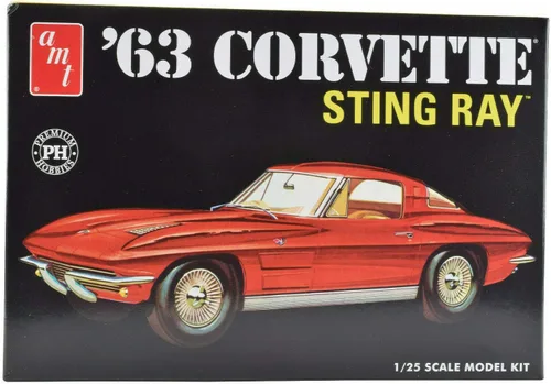 Vista 2 de AMT/Premium Hobbies 1963 Corvette Sting Ray 1:25 Kit de coche modelo de plástico CP7728