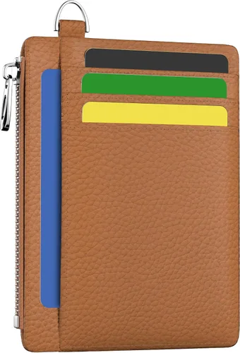 Vista 47 de Hancynir Cartera delgada para mujer con soporte para tarjetas de crédito RFID, pequeña mini funda para tarjetas con bolsillo frontal de PU, cartera