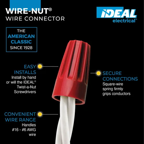Vista 2 de 76B® Red Wire-nut® Conectores de alambre (tarro de 100)