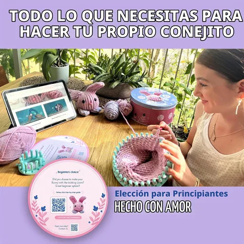 Vista 7 de CRAFTILOO Kit de Telar para Tejer y Ganchillo para Niños Kit de Ganchillo para Principiantes Kit de Tejer para Principiantes Telar de Tejer Kits