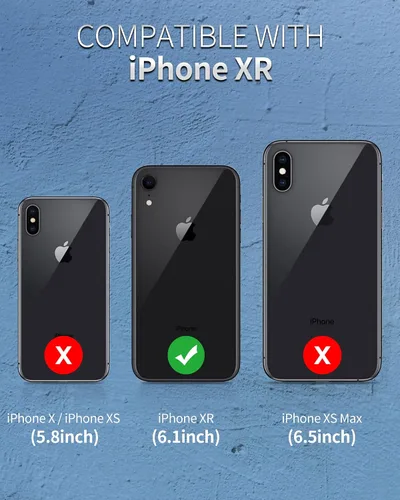 Vista 2 de SPORTLINK Funda impermeable para iPhone XR, protector de pantalla integrado a prueba de golpes, resistente al polvo, protección militar, resistente