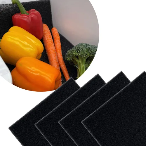 Vista 9 de Bluapple FreshMats, forro para contenedor de refrigerador, tapetes para cajón de refrigerador, forro extensor de vida útil del cajón para verduras